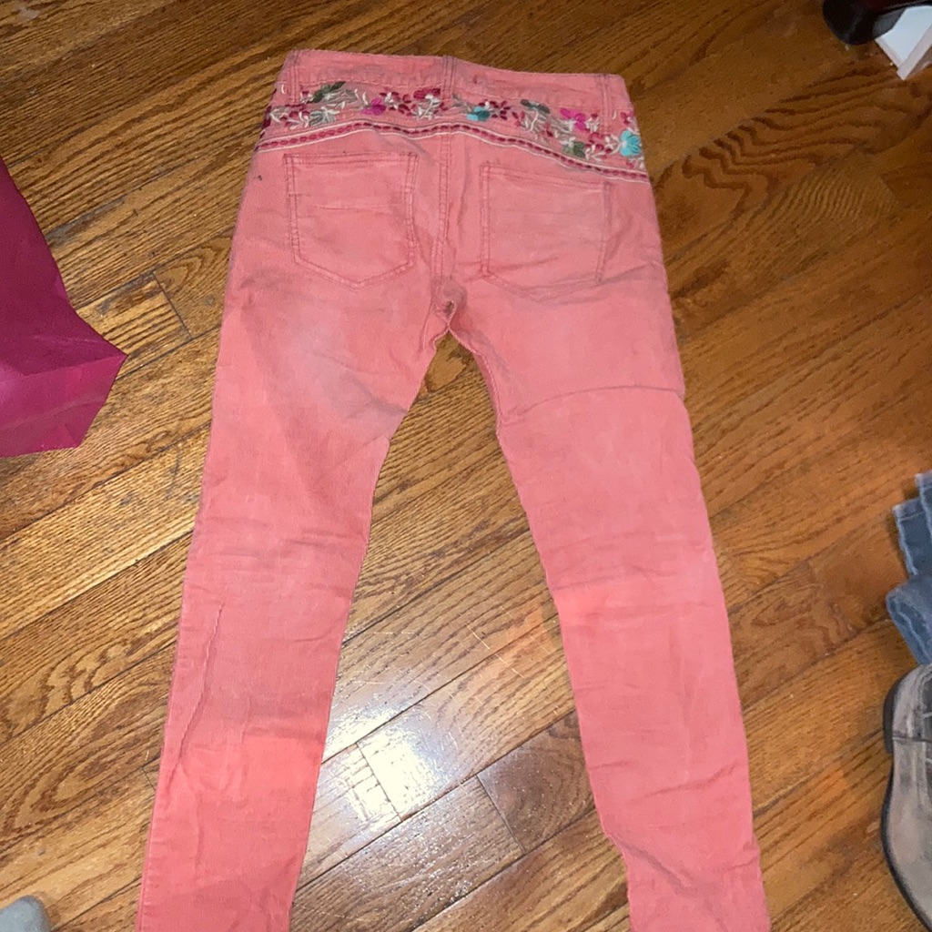 Free People Embroidered Corduroy Pants